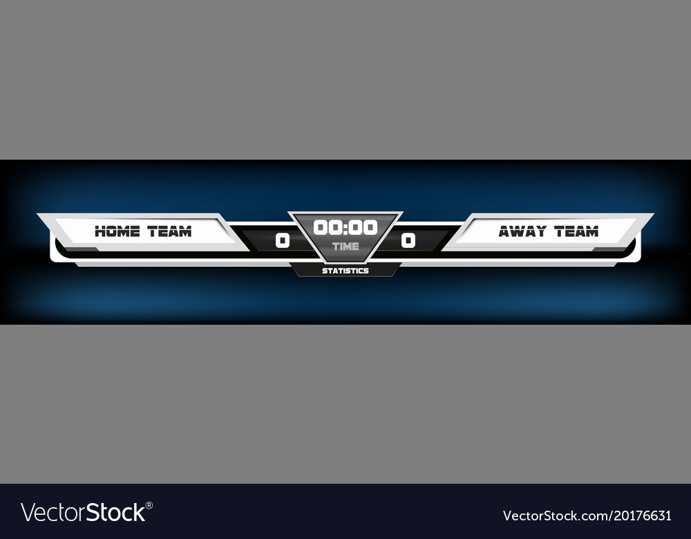 Fußball mit Scoreboard Grafik