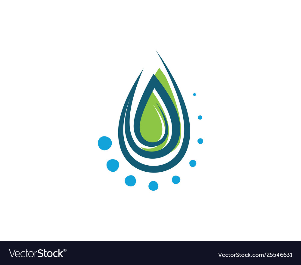 Water drop logo template