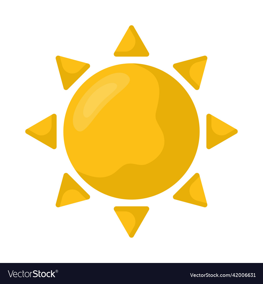 Yellow sun design Royalty Free Vector Image - VectorStock