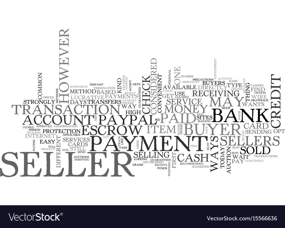 A Seller S Dash For Cash Text Word Cloud Concept Vector Image