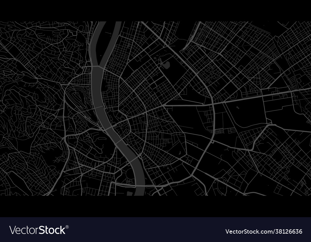 Black and dark grey budapest city area background