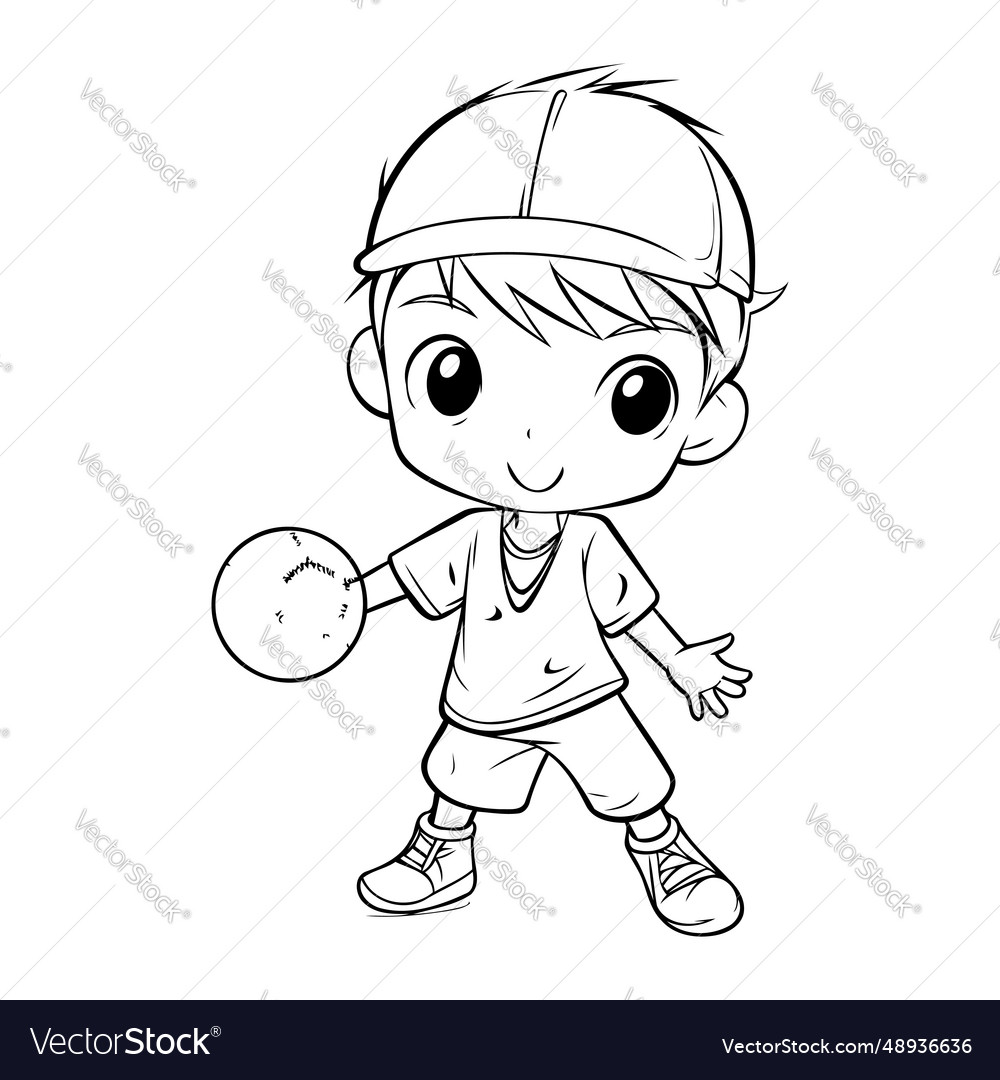 Boy playing ping pong coloring book