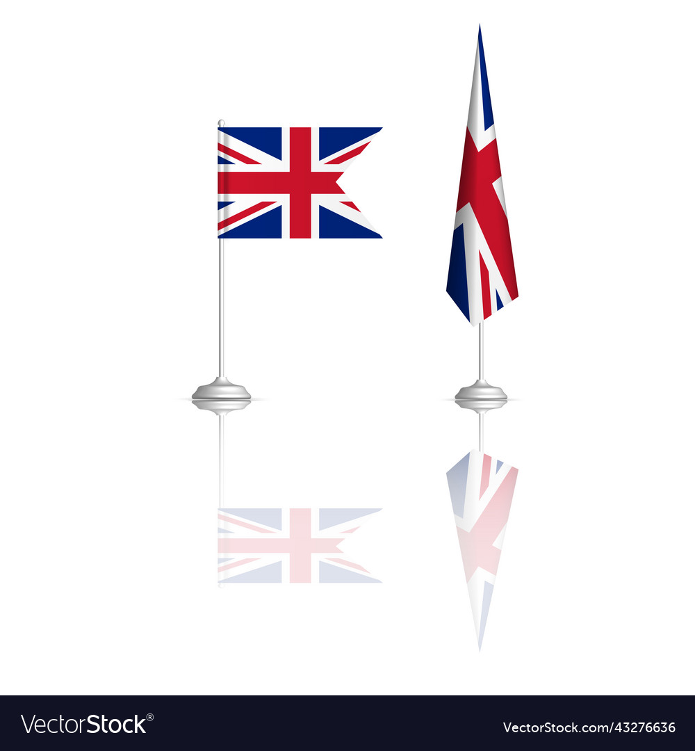 British flag in two versions vector image British flag in two versions