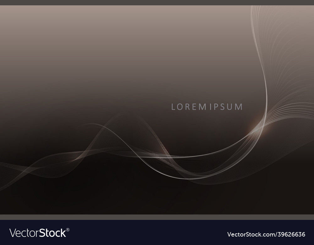 Brown abstract light minimal wave patterns vector image Brown abstract light minimal wave patterns