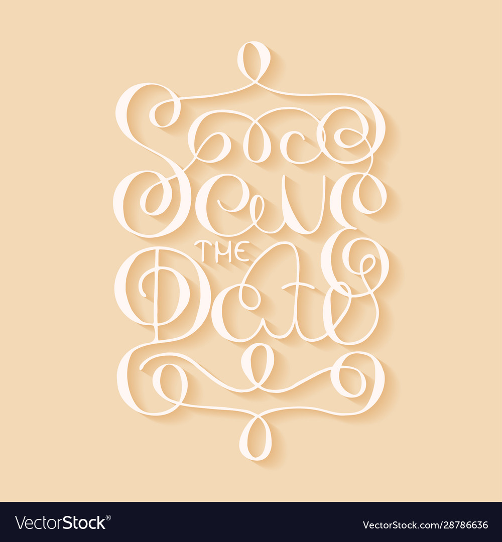 Card with handdrawn typography design element