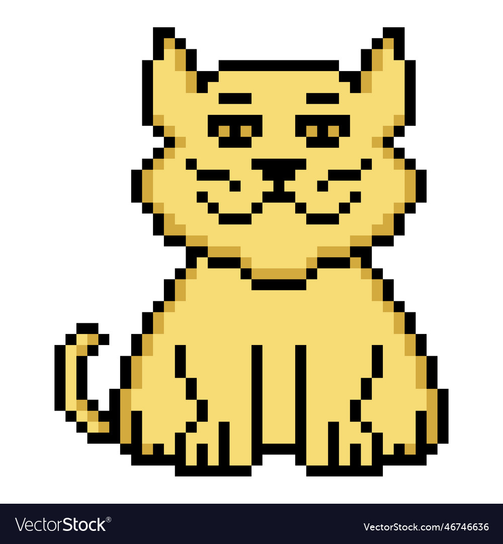 Cat in pixel art