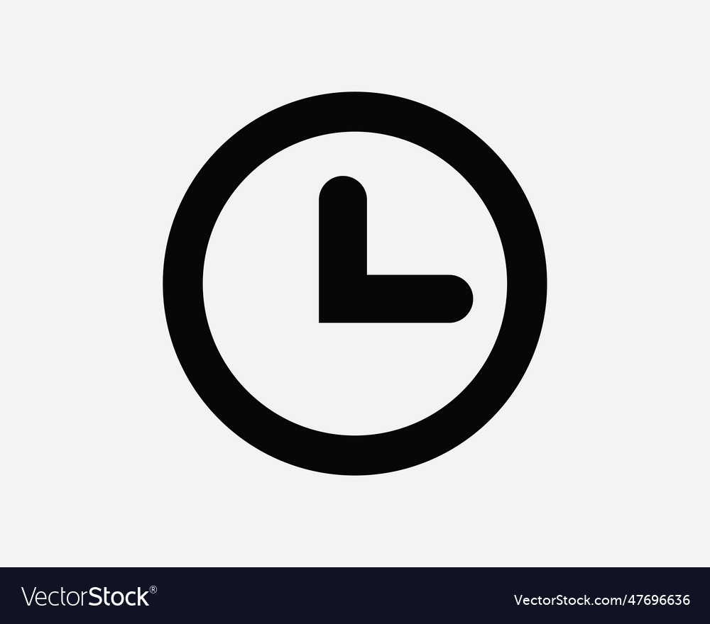 Clock icon round circle time timer alarm dial hour Vector Image Clock icon round circle time timer alarm dial hour