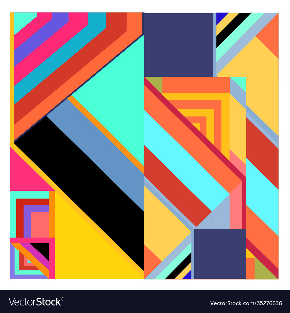 Colorful geometric and curve background pattern