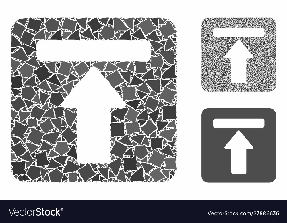 Expand menu composition icon inequal elements vector image Expand menu composition icon inequal elements