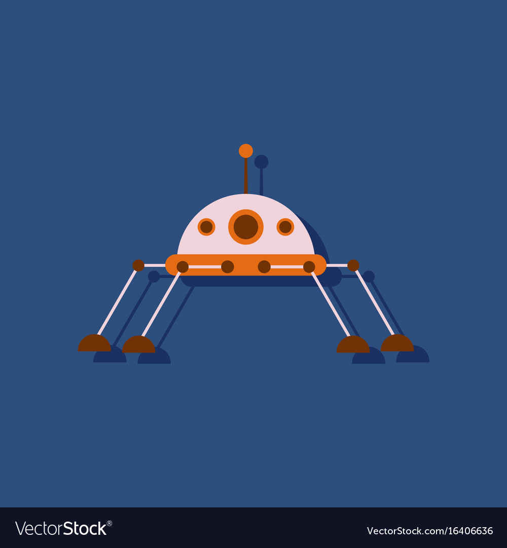 Flat icon design collection spaceship