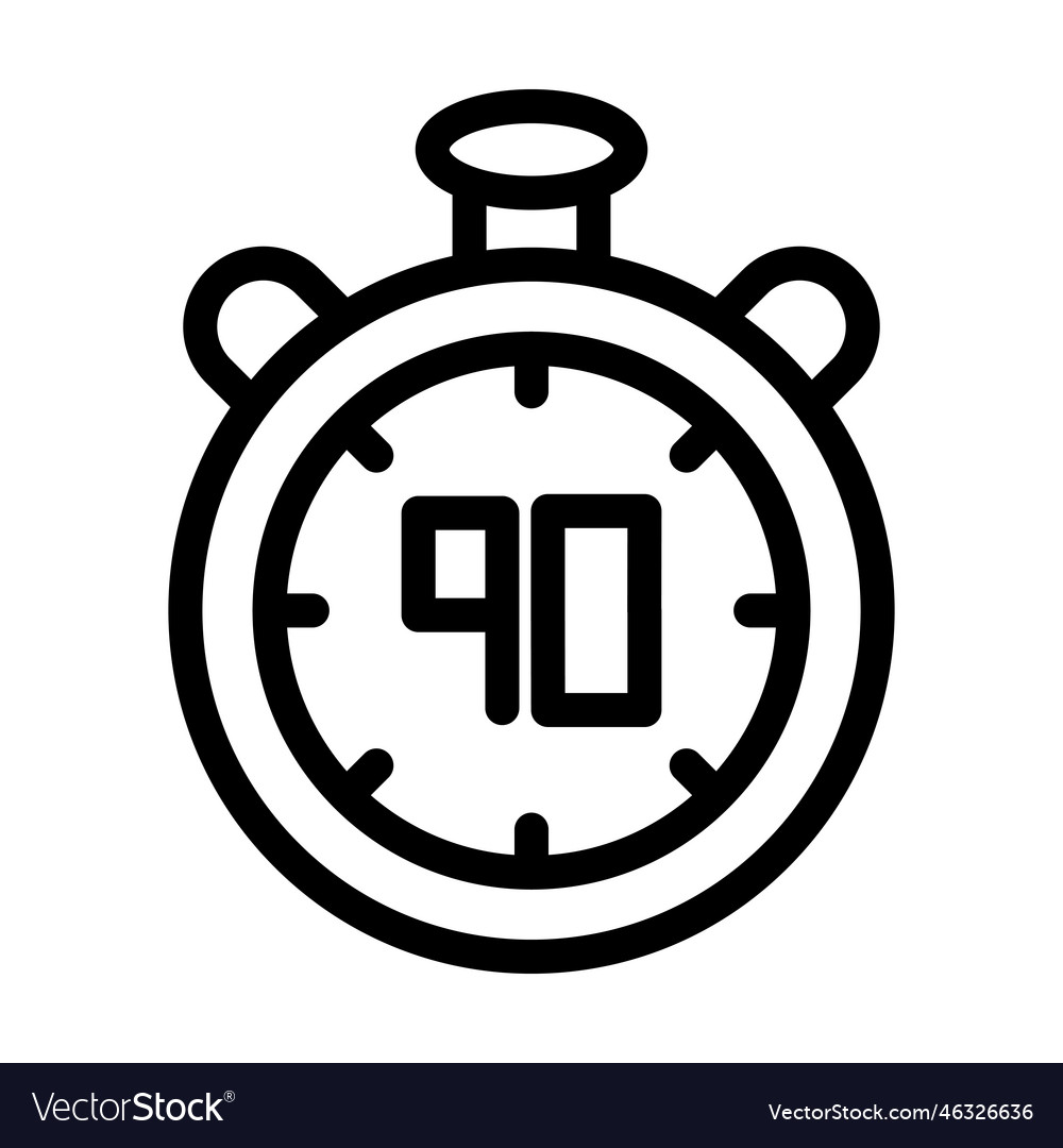 Football time thick line icon for personal