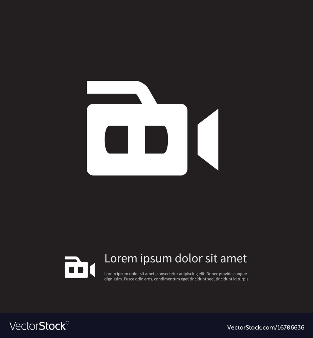 Isolated camcorder icon recording element
