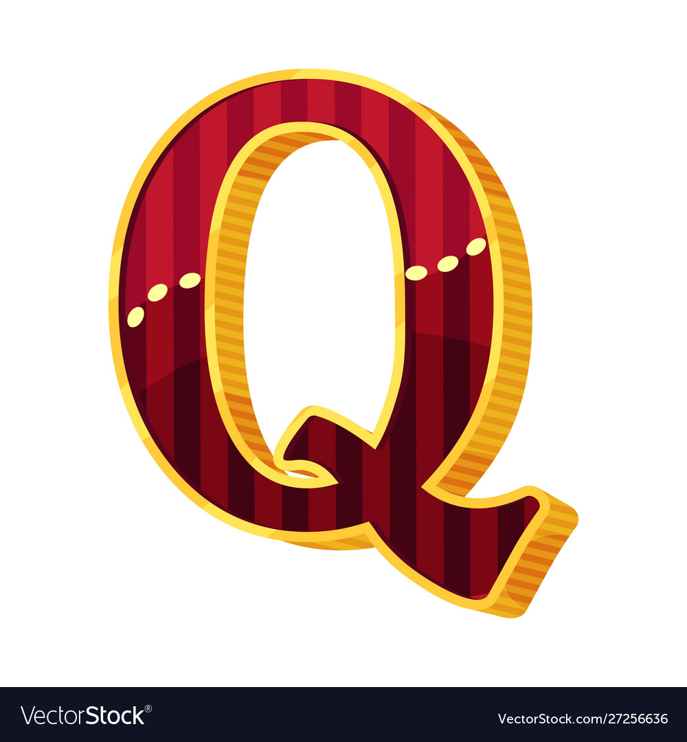 Letter q in circus style vector image Letter q in circus style