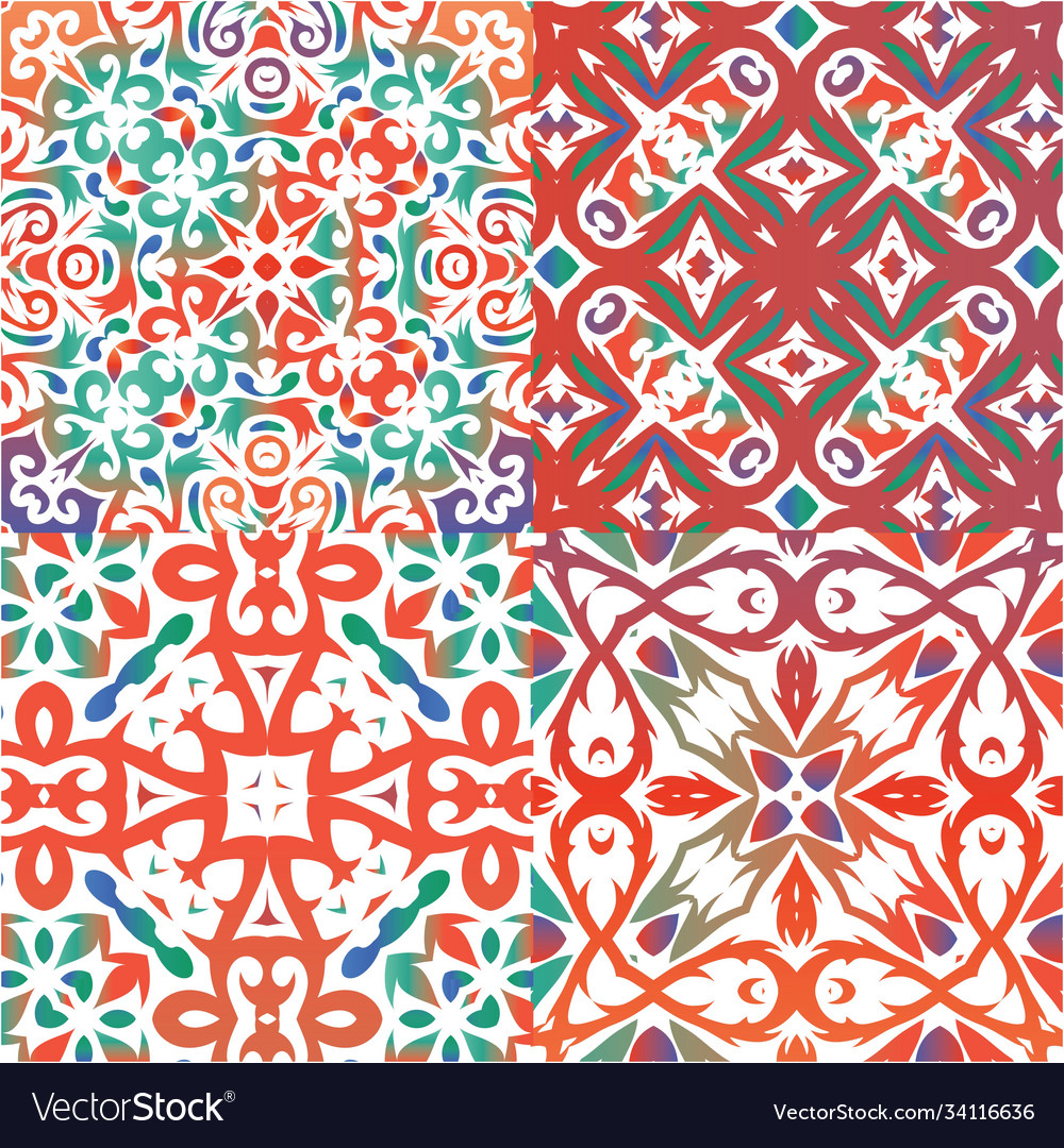 Ornamental talavera mexico tiles decor Royalty Free Vector