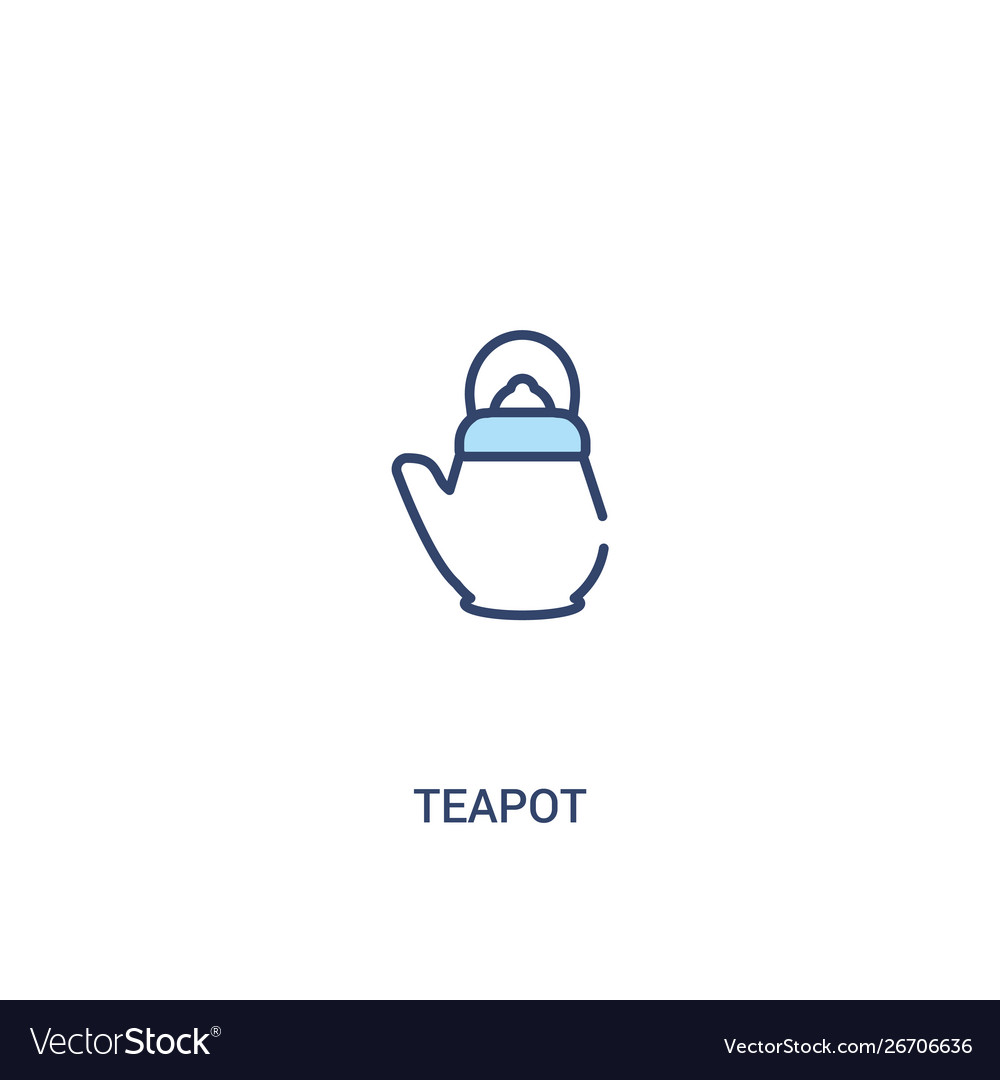 Teapot concept 2 colored icon simple line element