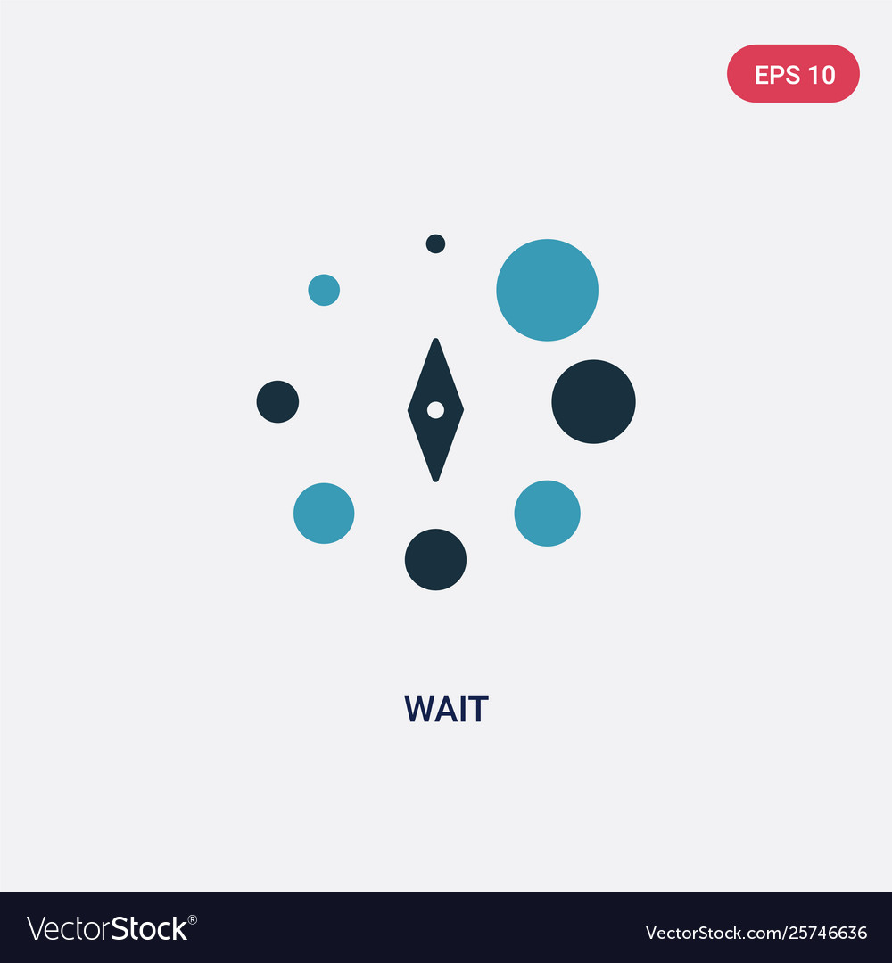 Two color wait icon from orientation concept Vector Image Two color wait icon from orientation concept