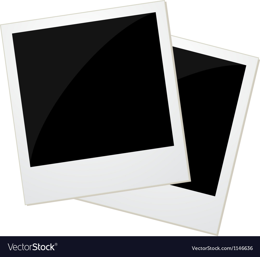 Two Polaroid Photos Royalty Free Vector Image Vectorstock