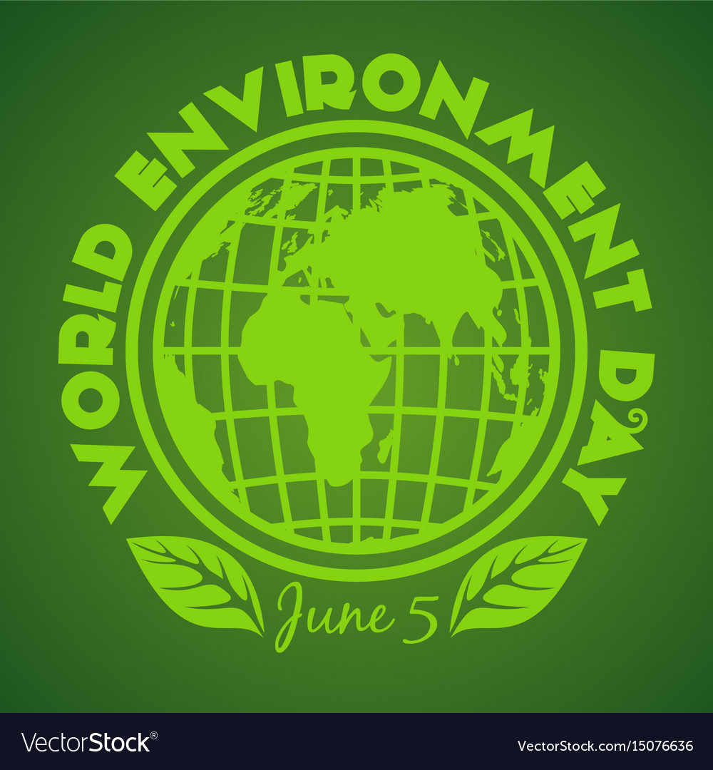 World environment day logo design june 5 Vector Image