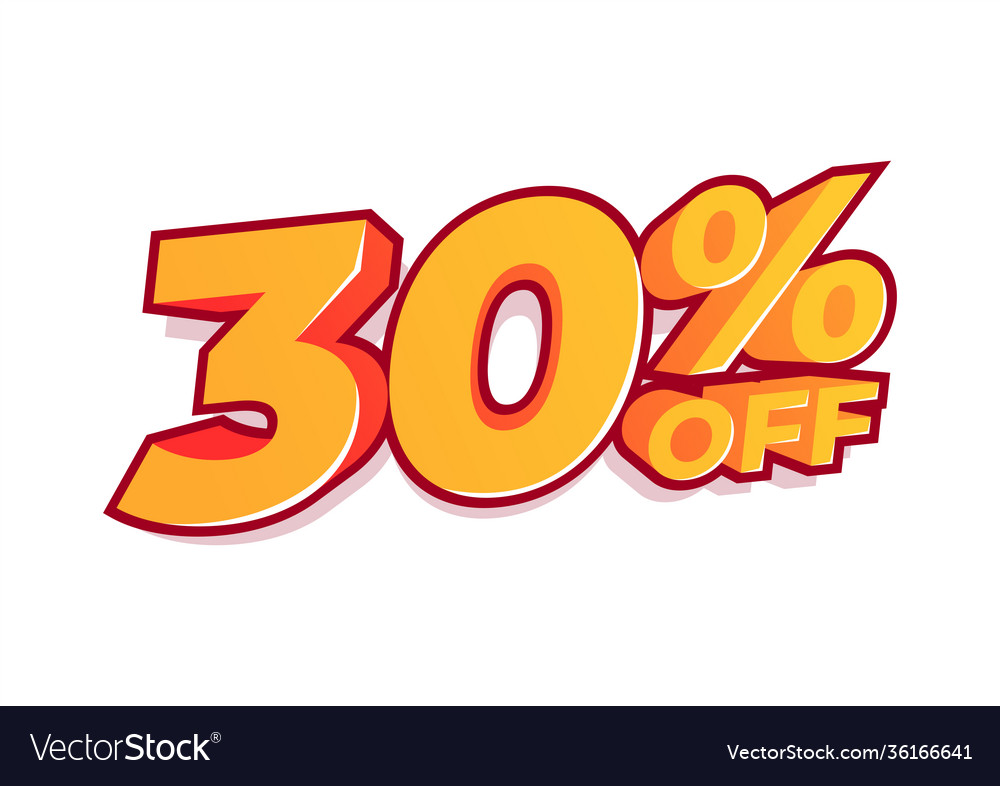 30 percent off sale tag special offers