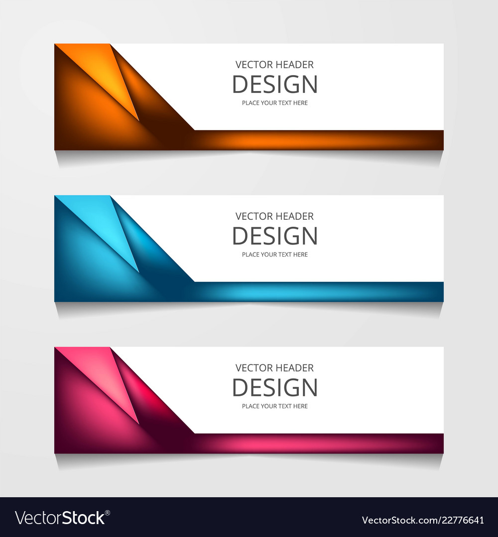 Abstract web banner design template collection