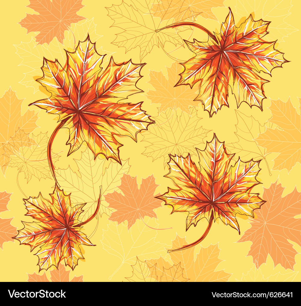 Autumn seamless pattern Royalty Free Vector Image