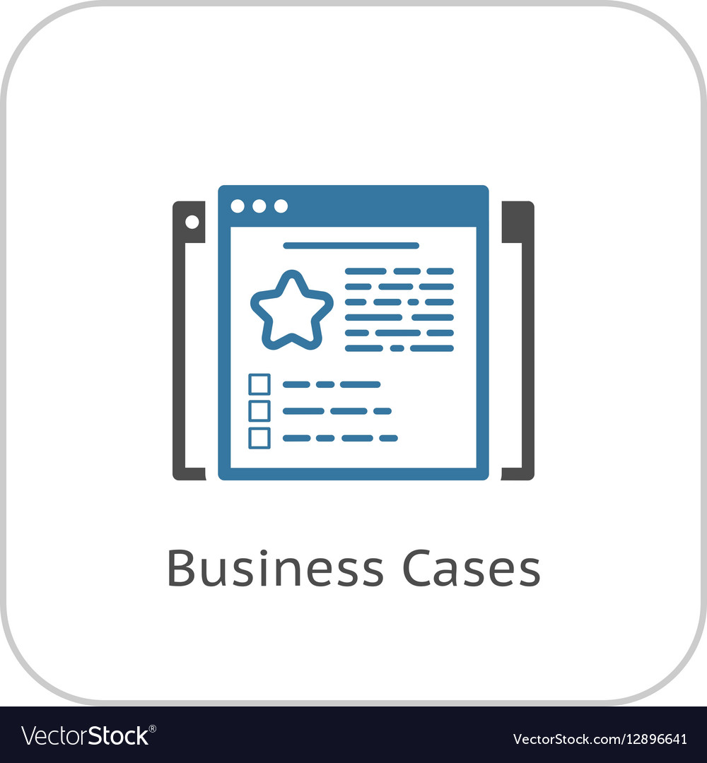 Business cases icon flat design Royalty Free Vector Image