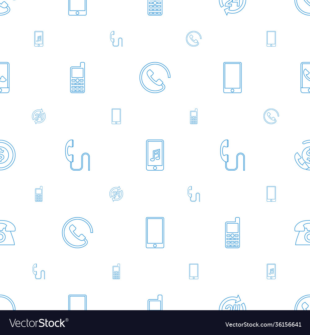 Call icons pattern seamless white background