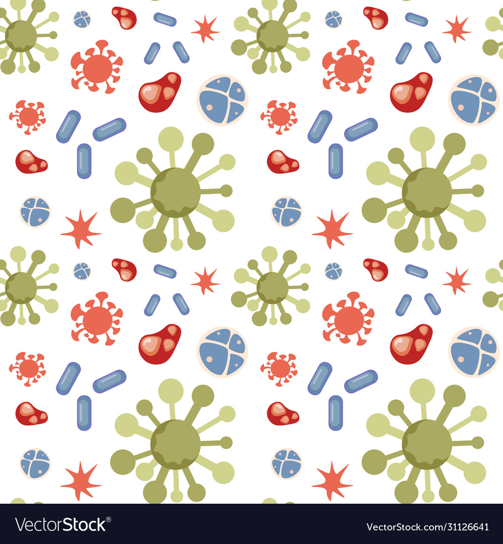 Coronavirus covid19-19 cells medical pills vector image Coronavirus covid19-19 cells medical pills