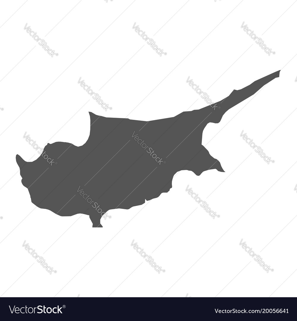 Cyprus Map Black Icon On White Background Vector Image Cyprus Map Black Icon On White Background Vector Image