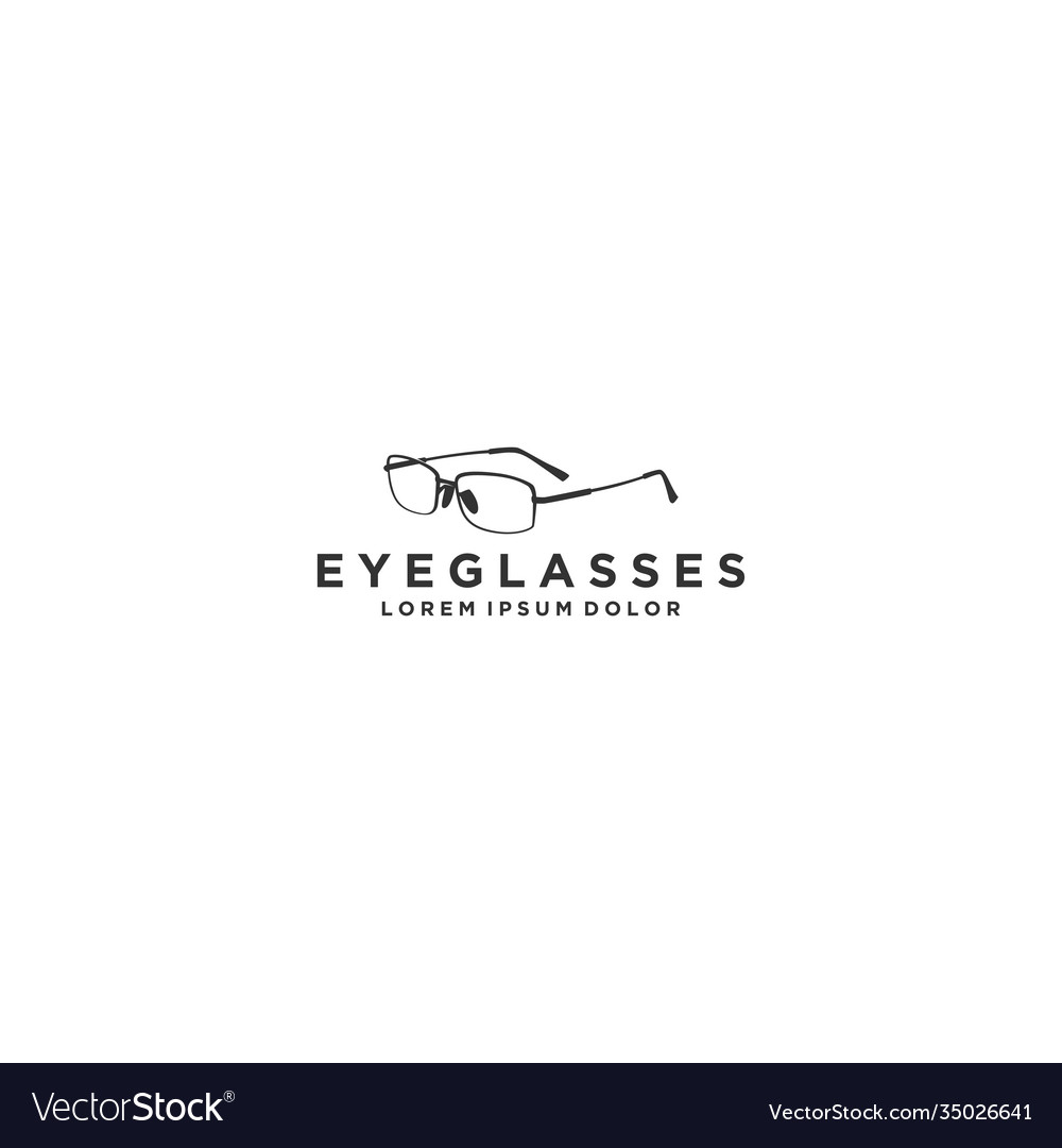 Eyeglasses logo design - modern simple and clean Vector Image