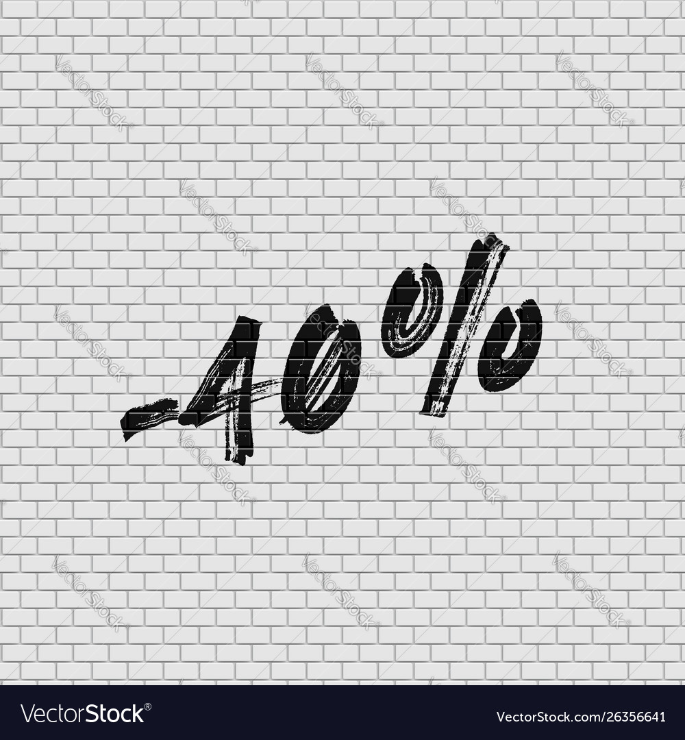 High detailed brick wall with percentage