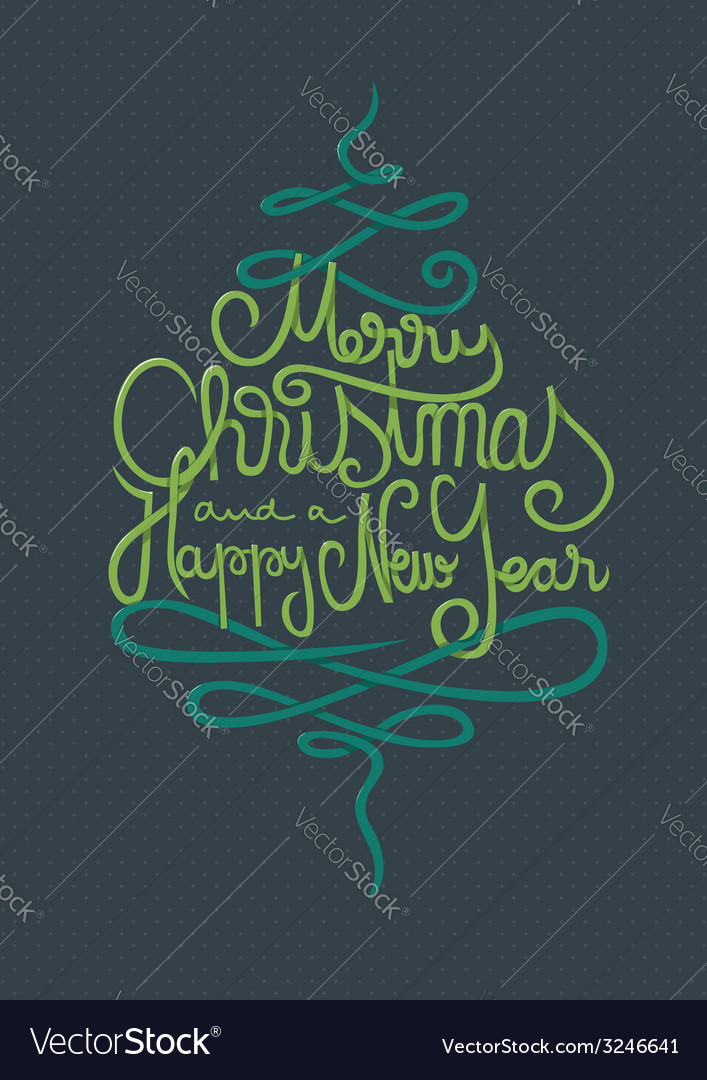 Merry christmas and a happy new year card