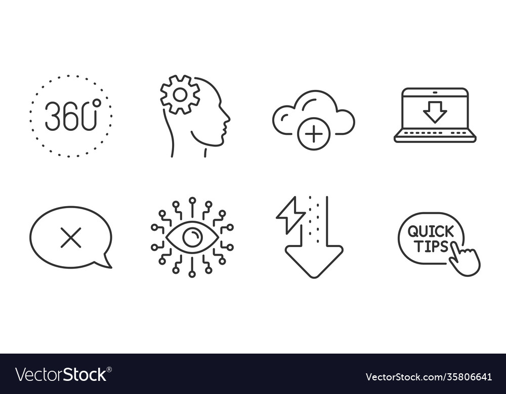 Quick tips engineering and cloud computing icons Vector Image Quick tips engineering and cloud computing icons