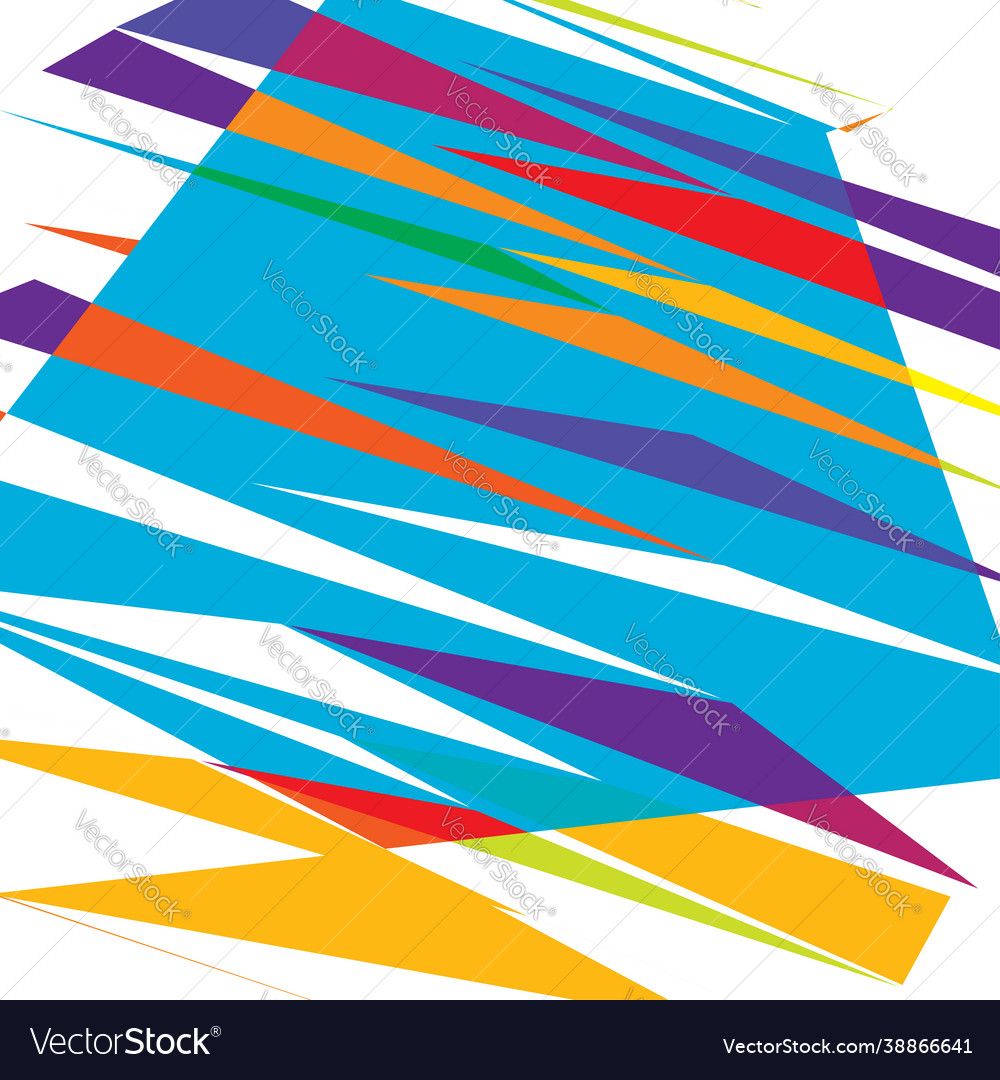 Random geometric abstract art element shattered vector image Random geometric abstract art element shattered
