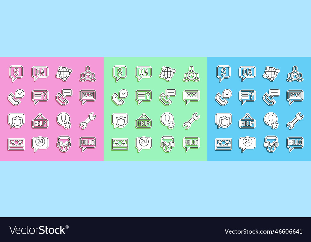Set line hello in different languages wrench vector image Set line hello in different languages wrench