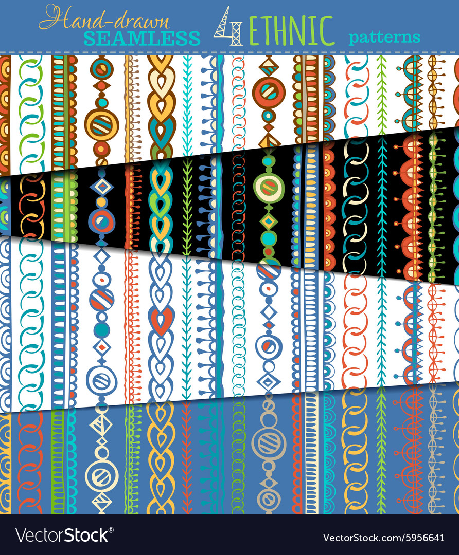 Set of seamless ethnic patterns