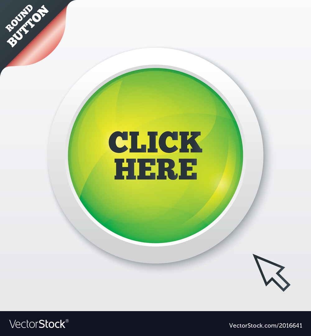 Shiny Green Click Button Icon