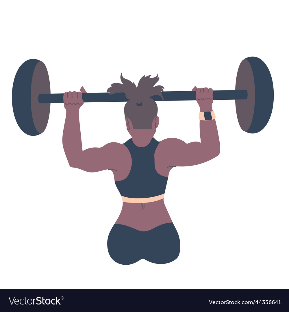 Weightlifting female athlete Royalty Free Vector Image