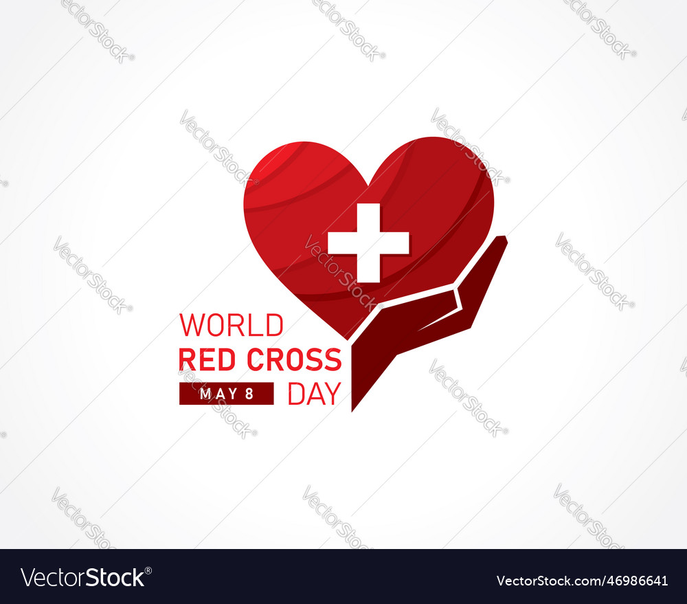 World red cross day concept celebrates on 8th may Vector Image