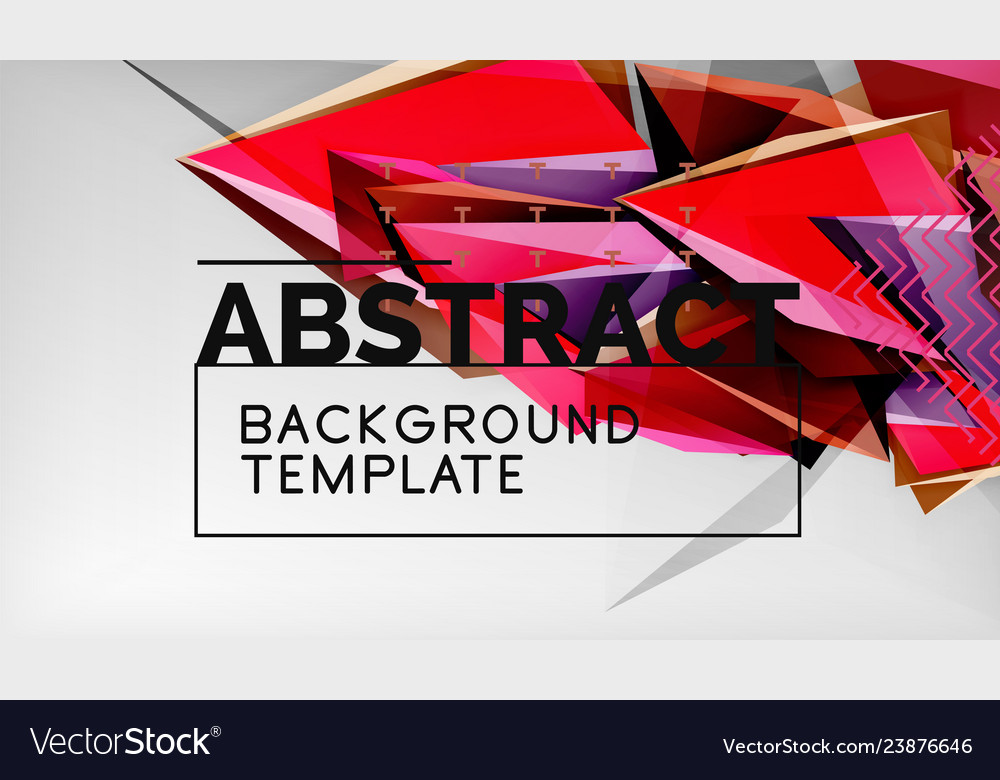 3d geometric triangular shapes abstract background Vector Image 3d geometric triangular shapes abstract background