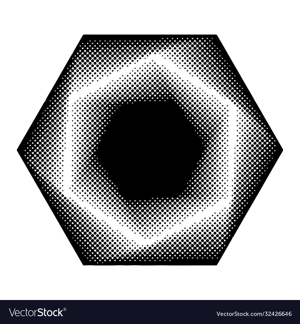 Abstract hexagon halftone pattern collection