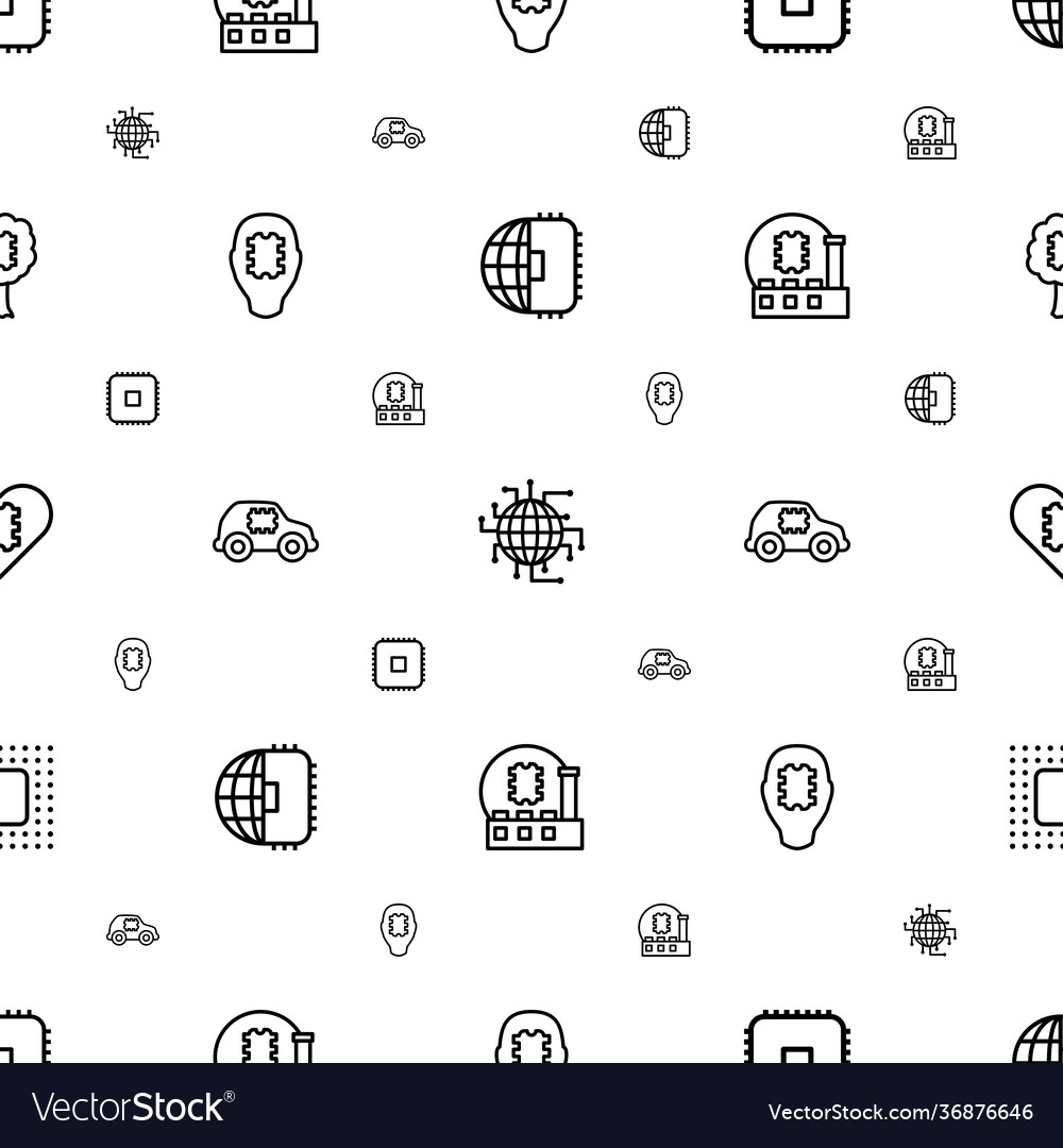 Cpu icons pattern seamless white background