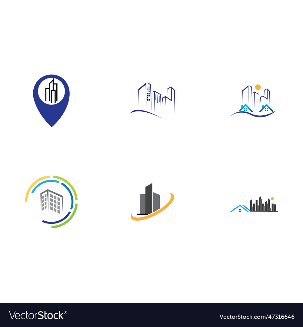 Creative modern abstract real estate logo design