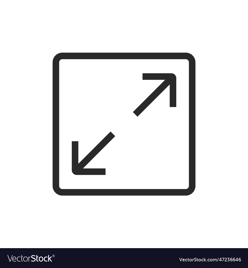 Fullscreen pictogram arrow size icon full screen vector image Fullscreen pictogram arrow size icon full screen