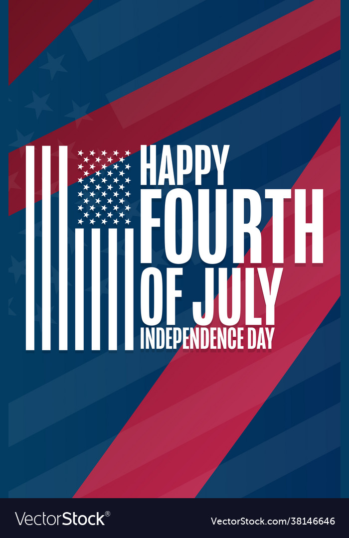 Happy independence day 4th july holiday Royalty Free Vector