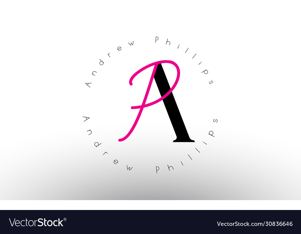 Letter ap signature minimalistic monogram logo Vector Image