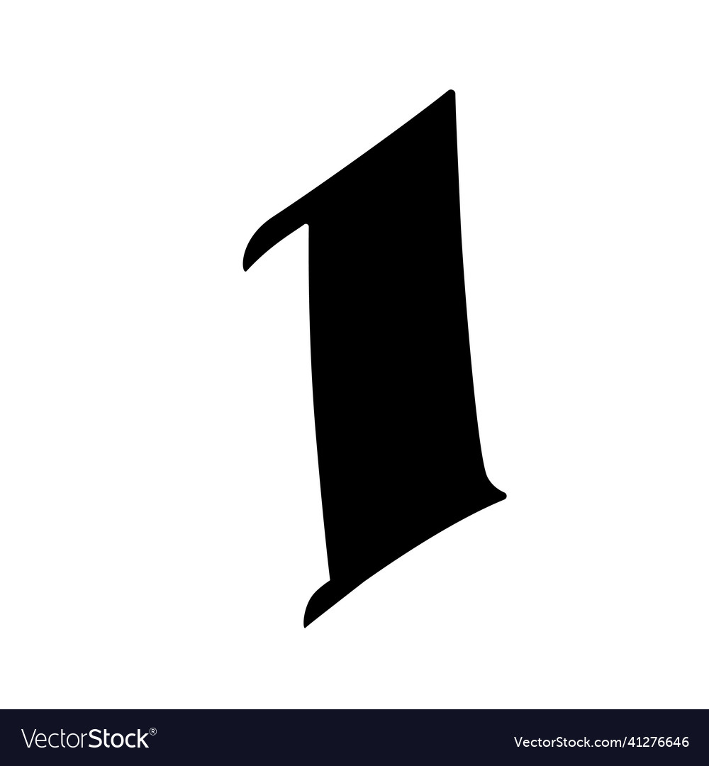 Numbers are in the gothic style symbols isolated