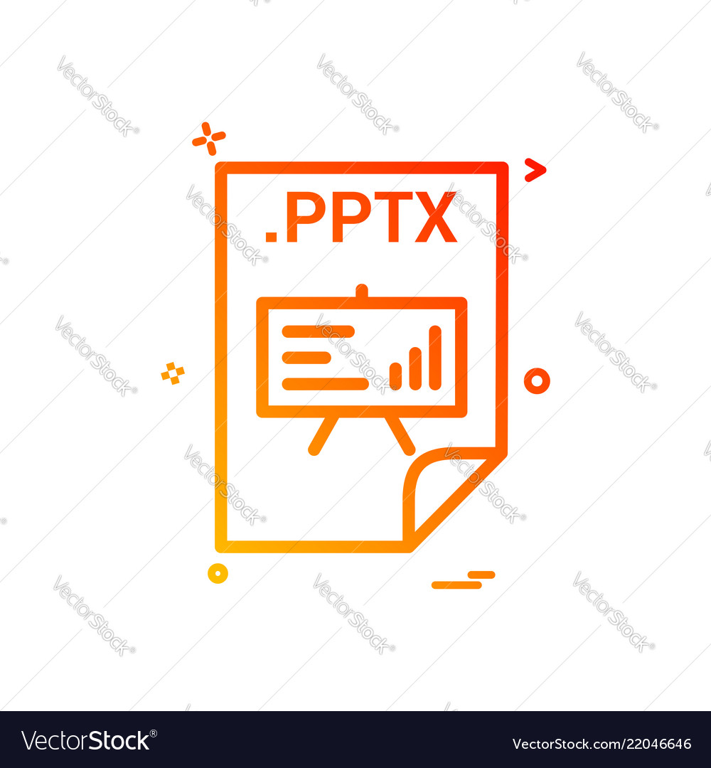 Pptx application download file files format icon