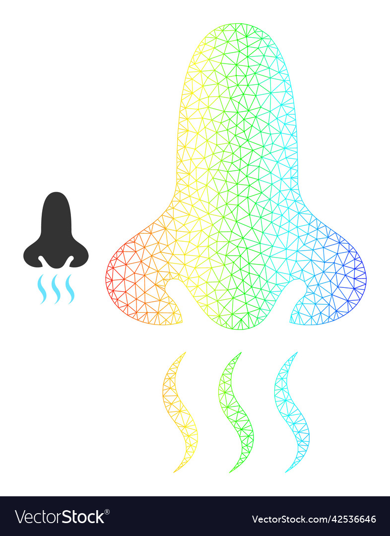 Rainbow net gradient snuff icon vector image Rainbow net gradient snuff icon