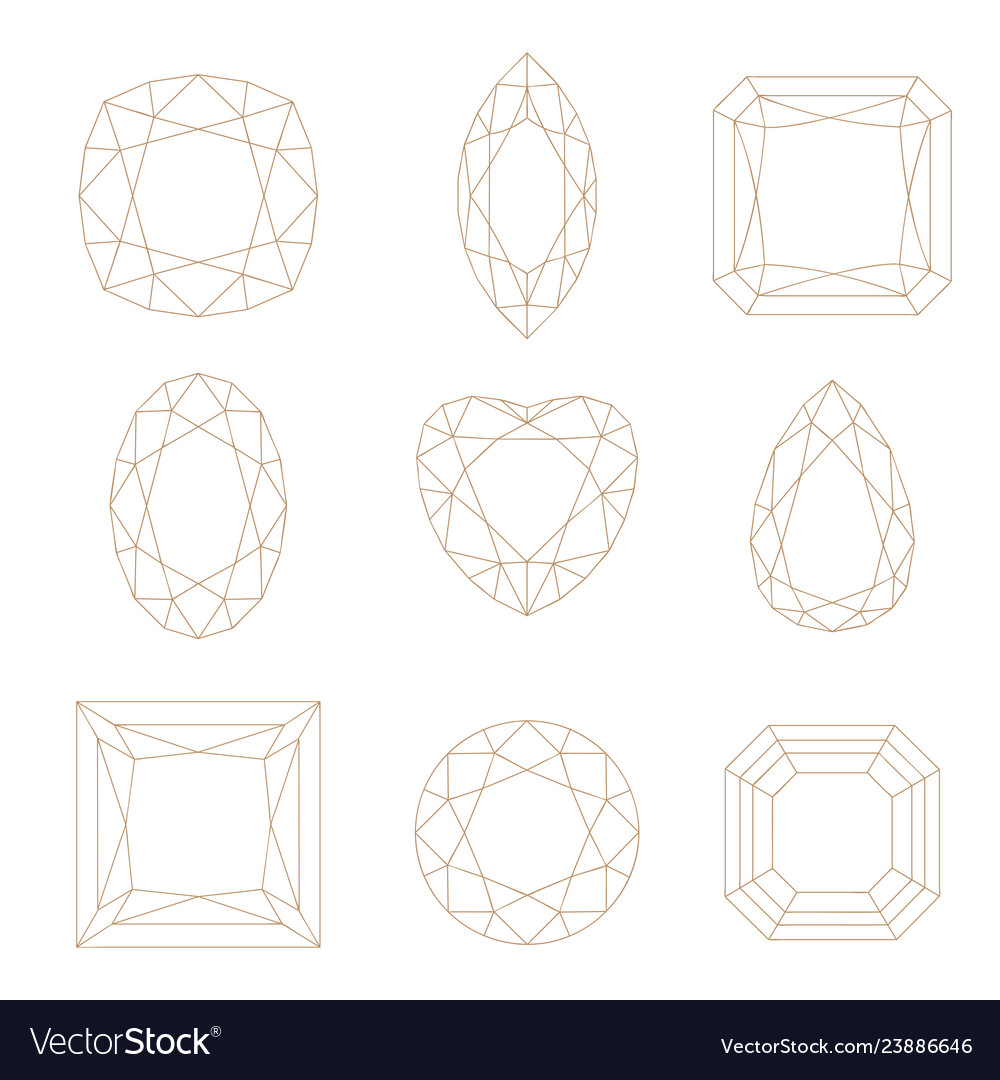 Set of polygonal frame border with copy